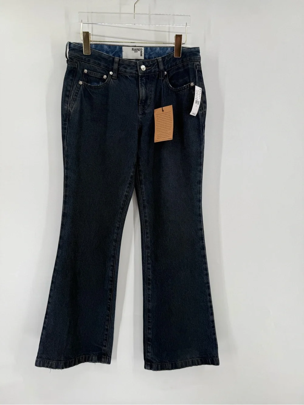 RARE‎ DNM EDIT Dark Blue Low Rise Bootcut Jeans size 27 NWT